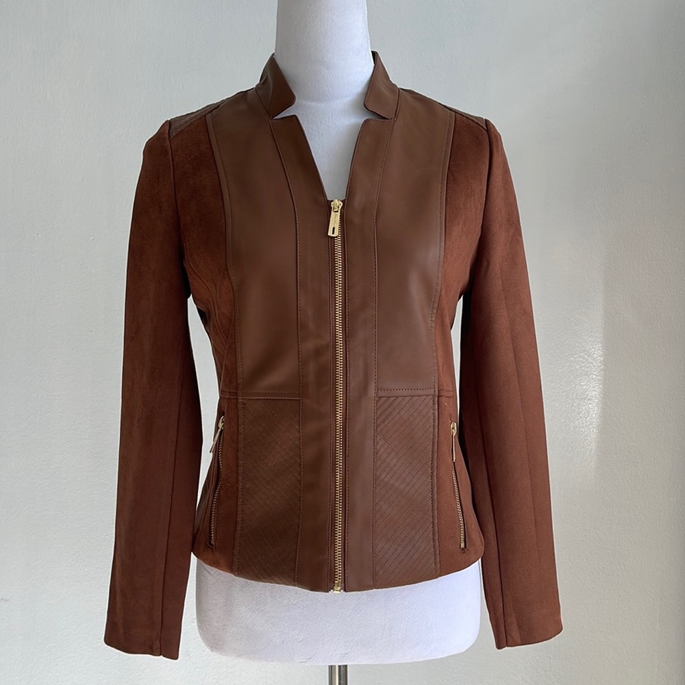 KENNETH COLE - Brown Moto Jacket